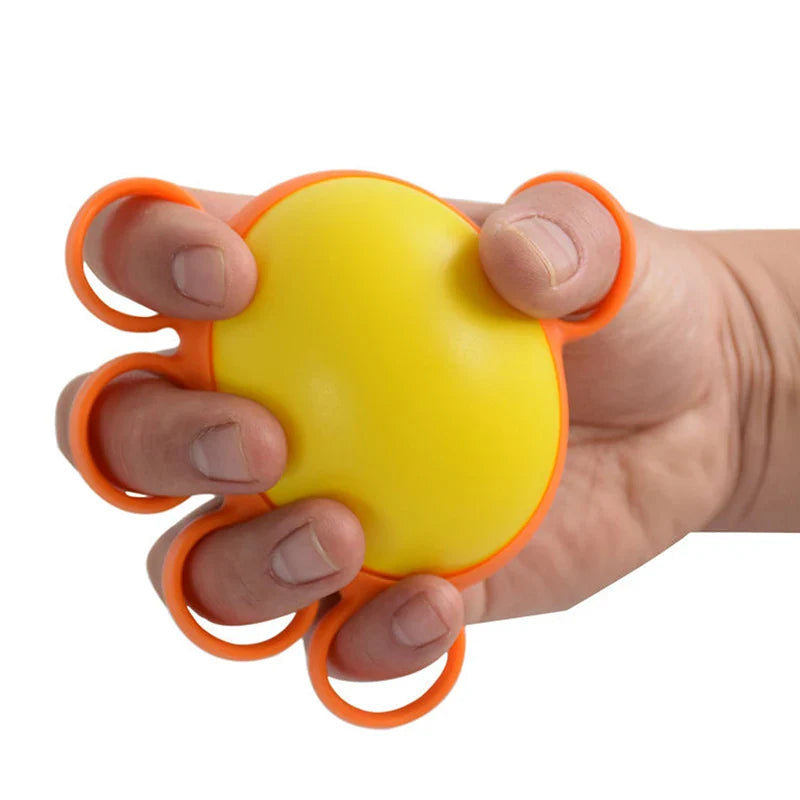 Pelota de terapia de mano | Entrenador de fuerza de agarre para ejercicios de dedos para rehabilitación, artritis, personas mayores, alivio del estrés y recuperación muscular