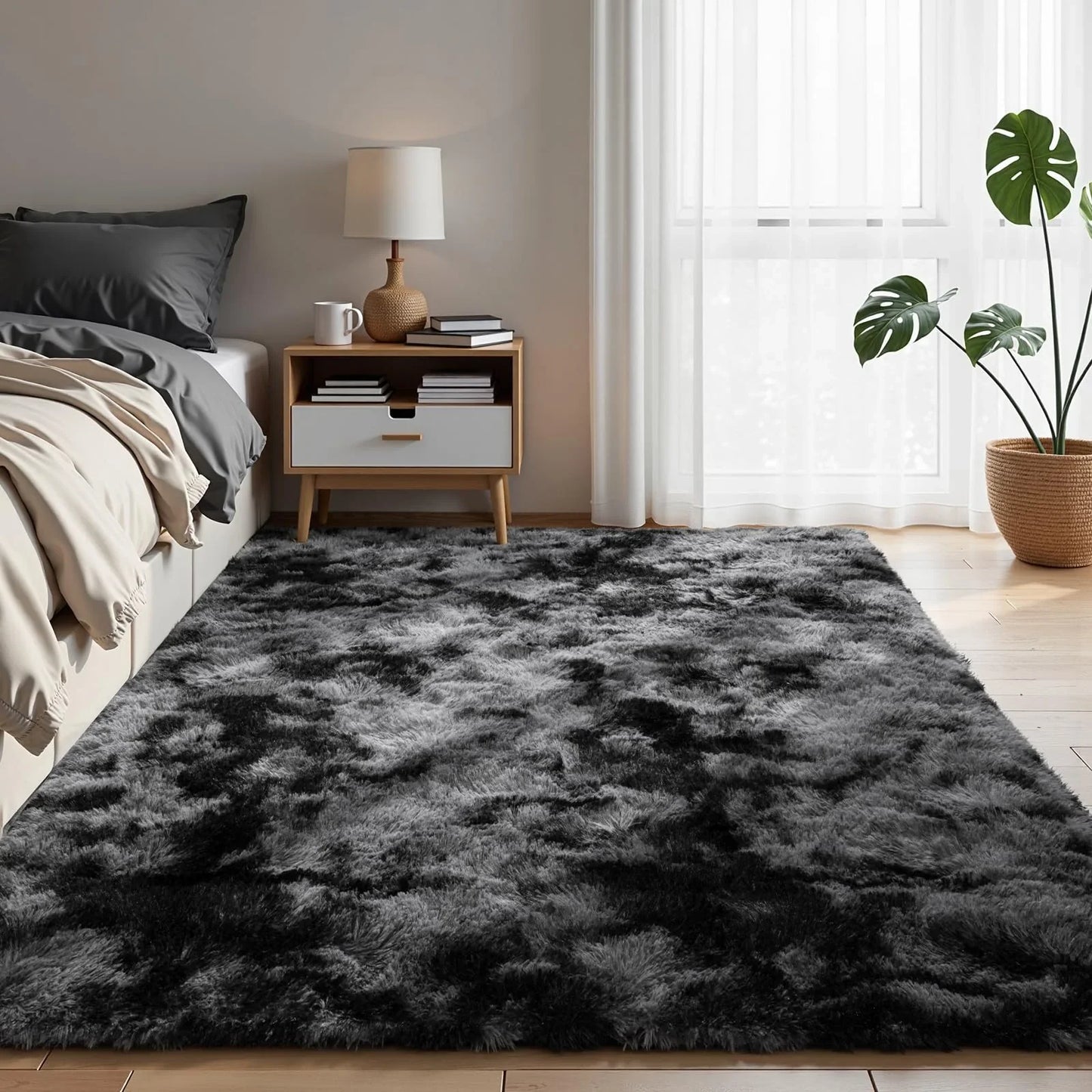 VIKAMA Living Room Carpet, Bedroom Soft Fluffy Plush Floor Mat, Kindergarten Children's Room, Dormitory, Home Decoration