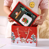 Mug Gift Box Ceramic Mug Christmas Gift Ceramic Mug with Lid with Spoon Set Cup Coffee Cup Christmas Dropshipping