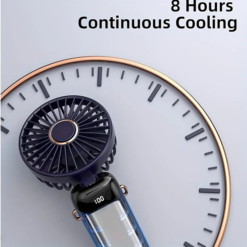 Compact Mini Fan | Small Desk Fan with 6-Speed Settings | USB Rechargeable for Ultimate Portability and Comfort