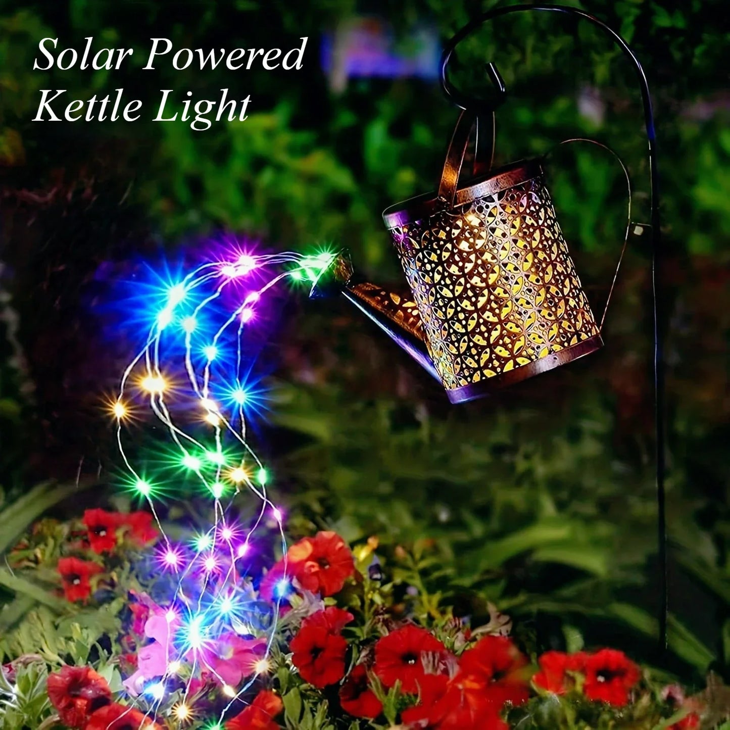 Lumières de bouilloire solaires de Noël, lumières de bouilloire de Père Noël décoratives pour pelouse de jardin, lampes solaires LED de nuit, décoration extérieure