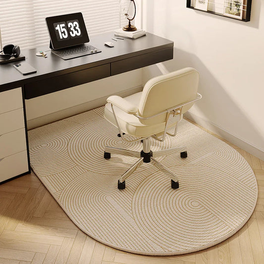 VIKAMA Study Floor Mat Computer Desk Roller Chair Swivel Chair Mat Arched Bedroom Bedside Dressing Table Carpet Home Decoration