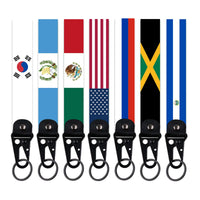 World Flag Car Keychain | Metal Key Ring for Men Women Motorcycle Lanyard