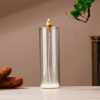 2 in 1 Glass Incense Holder Backflow Incense Burner for Incense Cone Anti-Ash Incense Sticks Holder for Meditation Yoga Spa