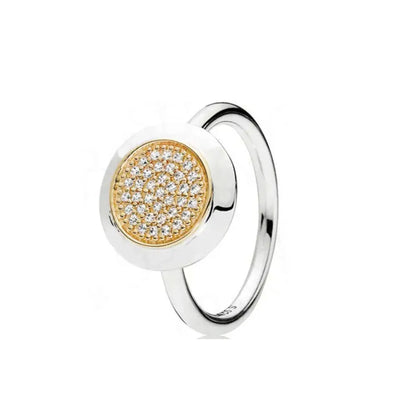Gold Sun Heart Bow Ring | 925 Sterling Silver Zircon Ring for Women