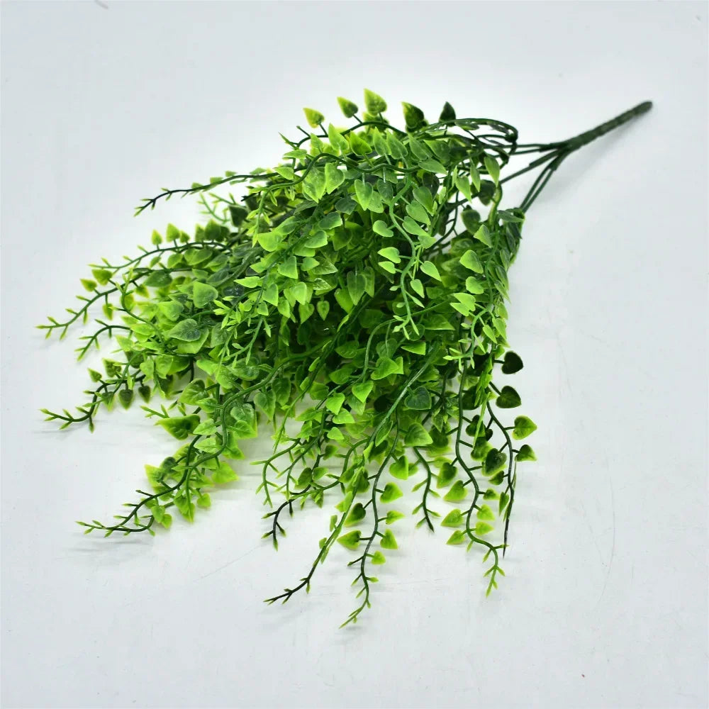 Planta artificial pequeña, helecho de Boston, hierba verde, decoración del hogar, hojas falsas, follaje, decoración de jardín, fiesta, bodas