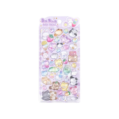 Japanese Anime Food Stamping Seal Fun | 3D Crystal Diamond Sticker Set for Kids