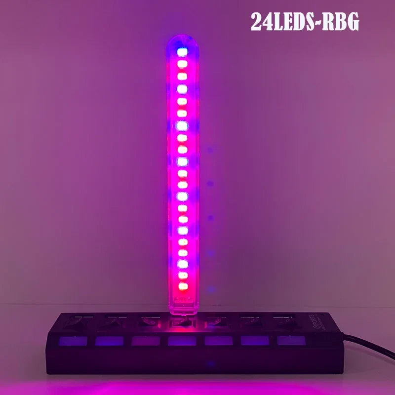 DC5V 24LED USB Night Light | 7 Color Atmosphere Lamp for Live Streaming