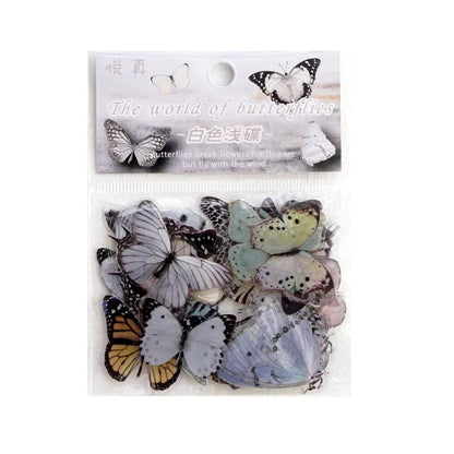 Butterfly Stickers Pack 40pcs | PET Waterproof Craft Stickers for Scrapbooking