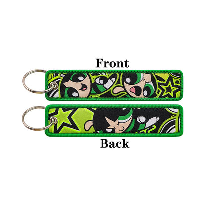 Vibrant Girls Embroidery Key Fob | Fashion Keychain for Cars and Bags