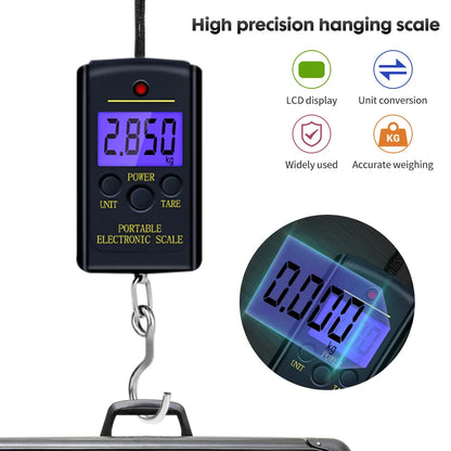 Portable 40kg Hanging Digital Scale for Fishing and Luggage Travel