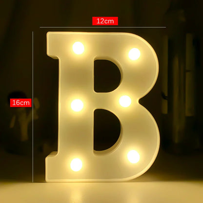Creative Luminous Letter Night Light | Battery-Powered LED Decor for Parties