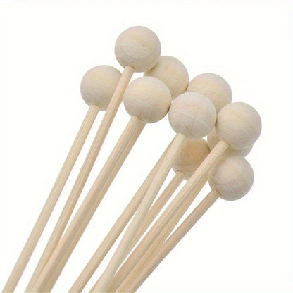 30Pcs Wood Bead Aroma Diffuser Sticks | Natural Rattan Reed Sticks for Home Fragrance