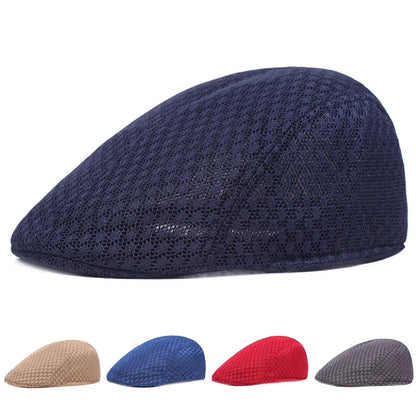 Summer Mesh Beret Hat | Unisex Newsboy Flat Cap for Casual Wear