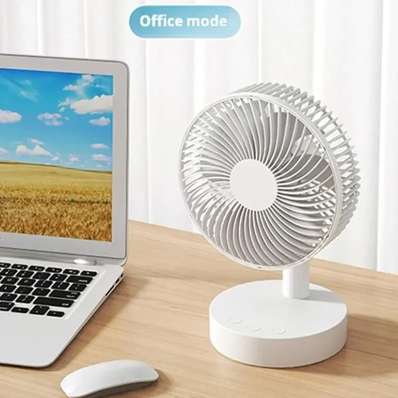 Cooling Breeze | Portable Fan with Rechargeable Battery & 4-Speed Control | Compact Design for Personal Comfort