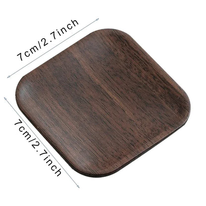 Sous-verre en ébène vintage, sous-verre en bois isolant pour tasse à thé, café, lait, fournitures de cuisine