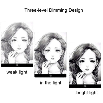 LED Drawing Copy Pad Dimmable Light Board Adjustable Art Tablet Educational Toy