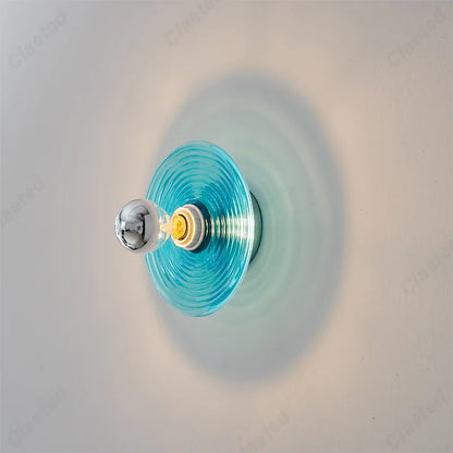 Nouvelle Lampe Murale LED Rétro en Verre Ondulé pour Salon, Mur de Fond, Porche, Couloir, Éclairage Décoratif