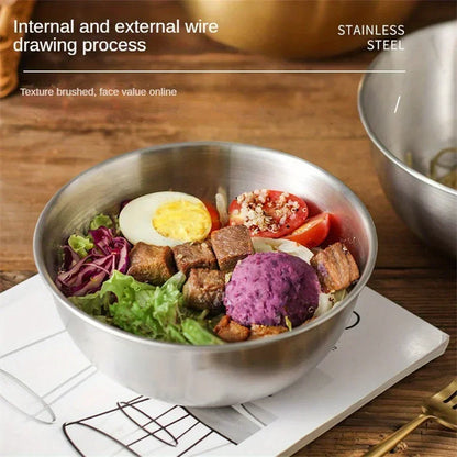 Bol polyvalent en acier inoxydable pour légumes, bol mélangeur pour œufs, panier de vidange, soupière, outil de cuisson et de rangement pour cuisine