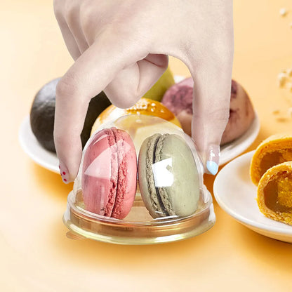 50pcs Transparent Cake Box Container Transparent Cupcake Dome Pastry Baking Packaging Boxes Wedding Party Supplies Gifts Decor