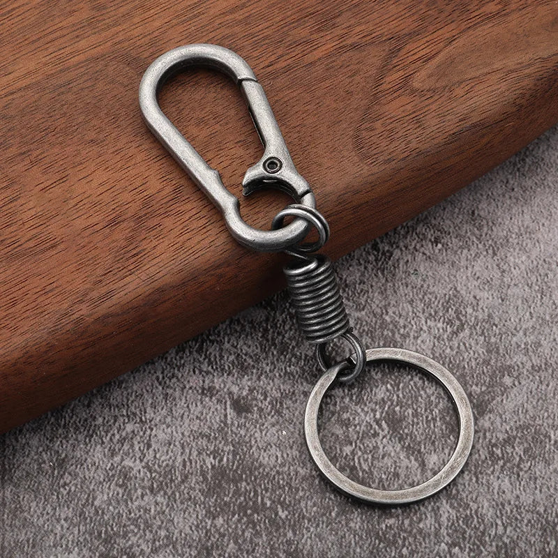 Vintage Brass Keychain Lanyard Snap Hook | Manual Rotate Carabiner Clip