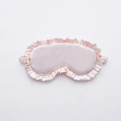Silk Ruffle Sleep Eye Mask | Soft Blackout Eye Covers for Better Sleep