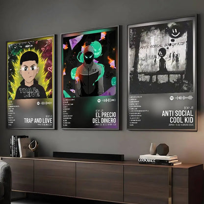 Affiche Rapper Beny Jr Art HD Mur Adhésif Étanche Décoration Maison Salon Bar