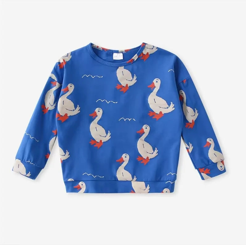 Fashion Cartoon Kids Sweatshirt – Unisex Cotton Top