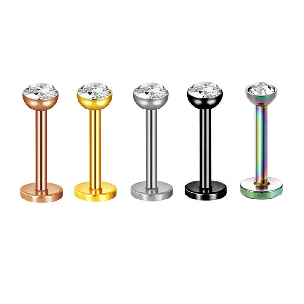 5pcs Mixed Heart Tragus Stud Earring Set | Cartilage Helix Lip Piercing Jewelry