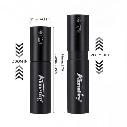 Small Palm Mini Flashlight Rechargeable | Bright Zoomable LED for Camping & Emergency