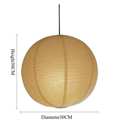 Japanese Noguchi Paper Lantern Pendant Light Sphere Ceiling Lamp for Home Décor