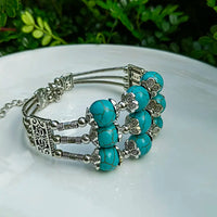 Nouveau Bracelet à Trois Rangs Style Ethnique Ridge