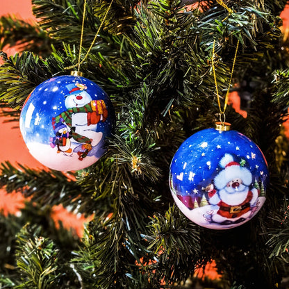 3 boules de Noël 8cm Cadeaux Originaux Décoration de Noël 2024 Décorations de Sapin de Noël Cadeau Pendentifs Boules
