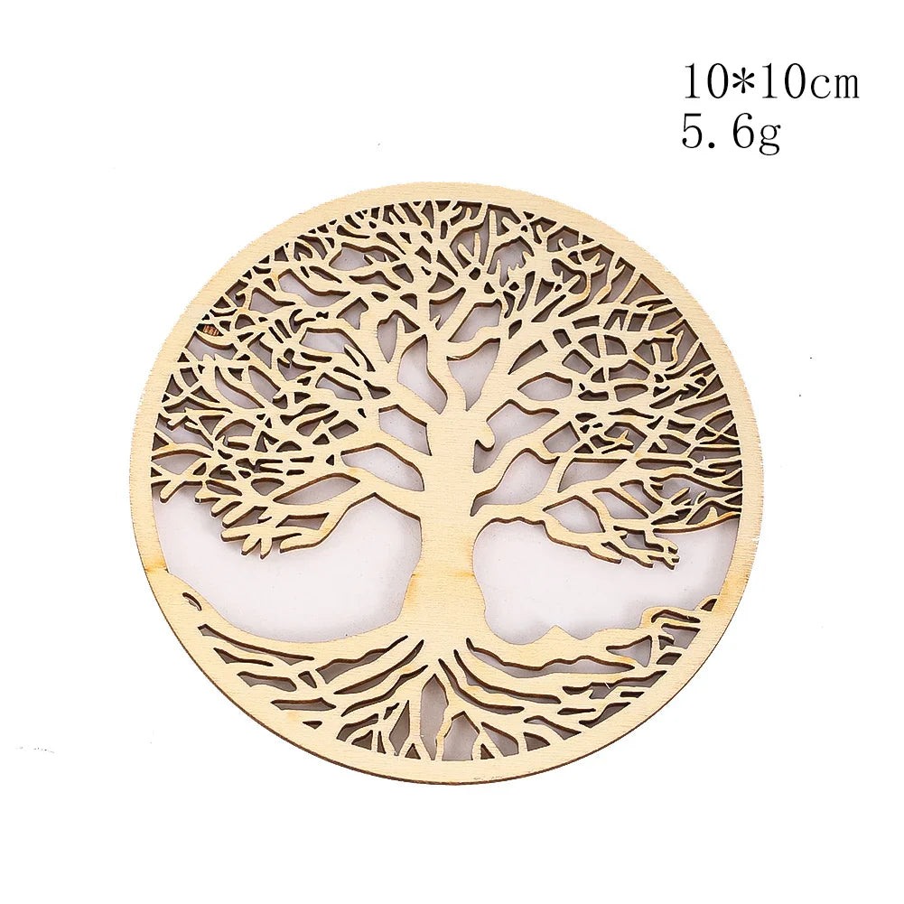 Wooden Sacred Geometry Wall Hanging | Rustic Yoga Meditation Decor