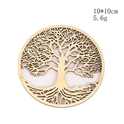 Wooden Sacred Geometry Wall Hanging | Rustic Yoga Meditation Decor