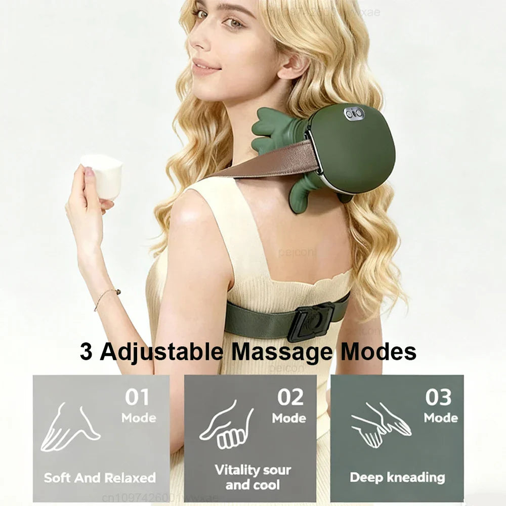 4D Kneading Neck Shoulder Massager Portable Deep Tissue Massage Tool