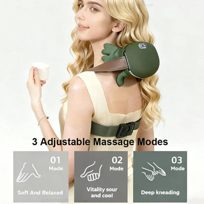 4D Kneading Neck Shoulder Massager Portable Deep Tissue Massage Tool