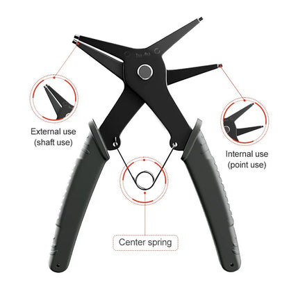 2 in 1 Snap Ring Pliers | Internal External Retaining Ring Pincer Tool