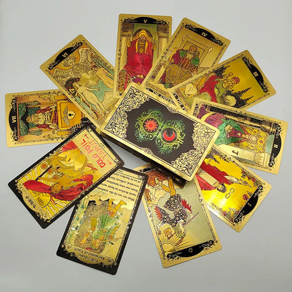 New Version Premium Quality Gold Foil Tarot Divination Oracle Cards With Colorful Illustrated Manual and Megnetic Box