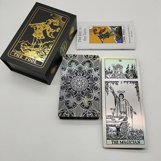 Predictive Divination Cards Astrological Tarot Cards With Gold Foil Technique Deluxe Board Game Gift Set