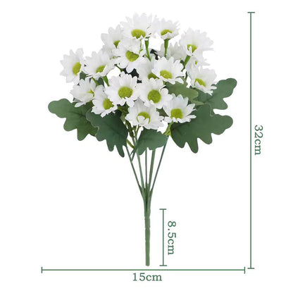 SunsetBloom Everlasting Outdoor Mums – Lifelike Artificial Flowers for Garden & Patio Decor