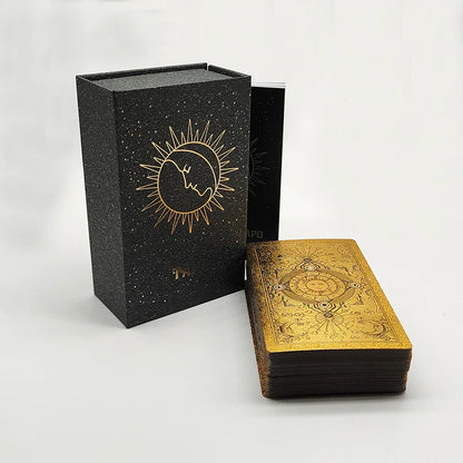 Cartes de Tarot russes de divination de luxe en feuille d'or de haute qualité Jeux de société prédictifs pour le marché russe