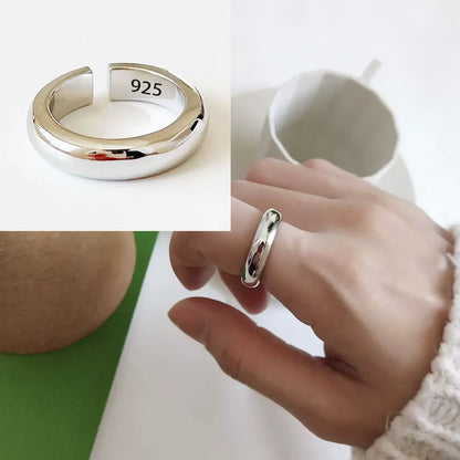 VENTFILLE 925 Sterling Silver Irregular Ring | Geometric Minimalist Jewelry for Women