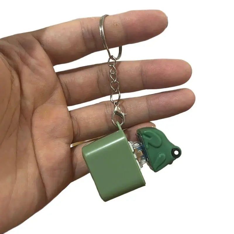 Frog Croaking Clicker Keychain | Rechargeable Fidget Toy with LED Lights