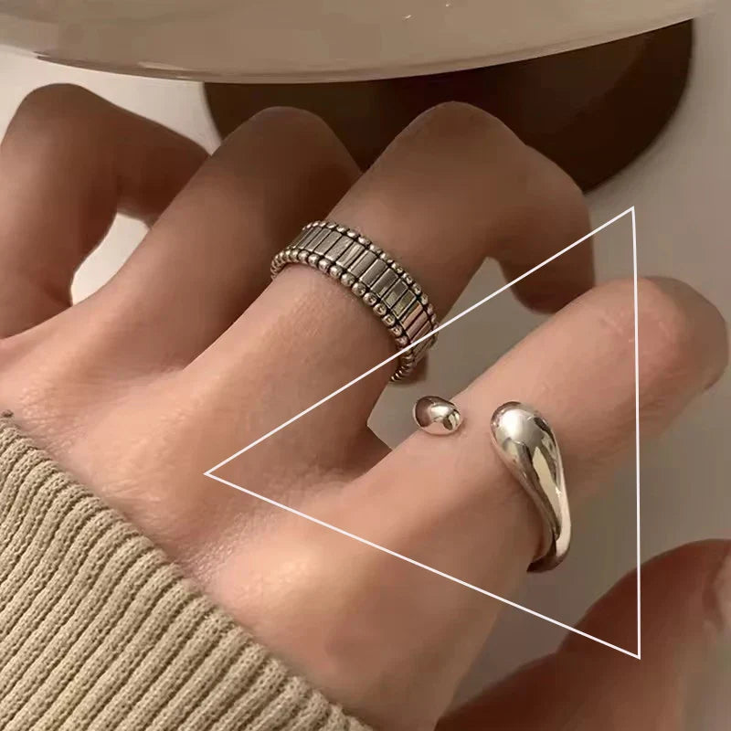 VENTFILLE 925 Sterling Silver Flower Ring | Hollow Out Retro Jewelry for Women