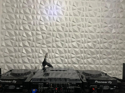 20PCS 3D Wall Panels 30x30cm Indoor Wall Decoration for Living Room Bedroom Hotel Office  Mural Tile-Panel-Mold 3D Wall Sticker