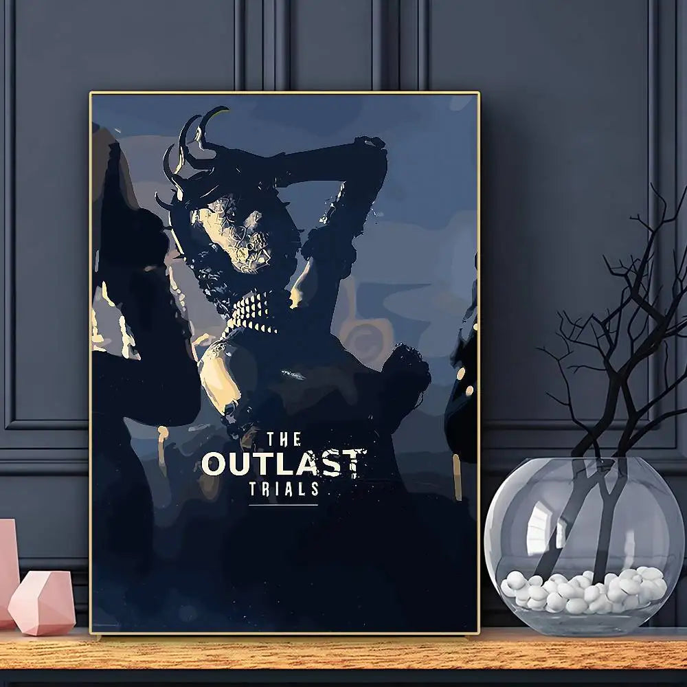 JUEGO The Outlast T-Trials Póster HD Arte Adhesivo de Pared Impermeable Decoración para el Hogar Sala de Estar Bar