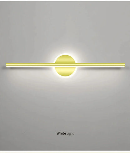 LED Mirror Front Wall Light – 40/60cm Gold Black Indoor Lamp for Bathroom & Bedroom
