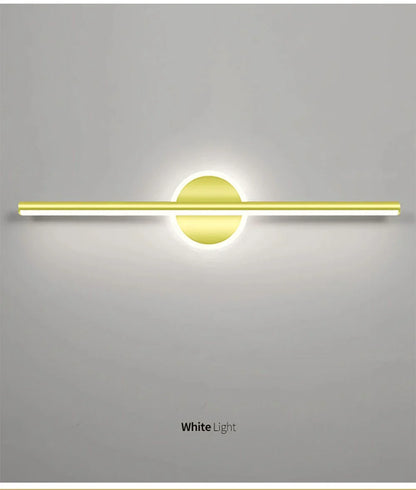 LED Mirror Front Wall Light – 40/60cm Gold Black Indoor Lamp for Bathroom & Bedroom