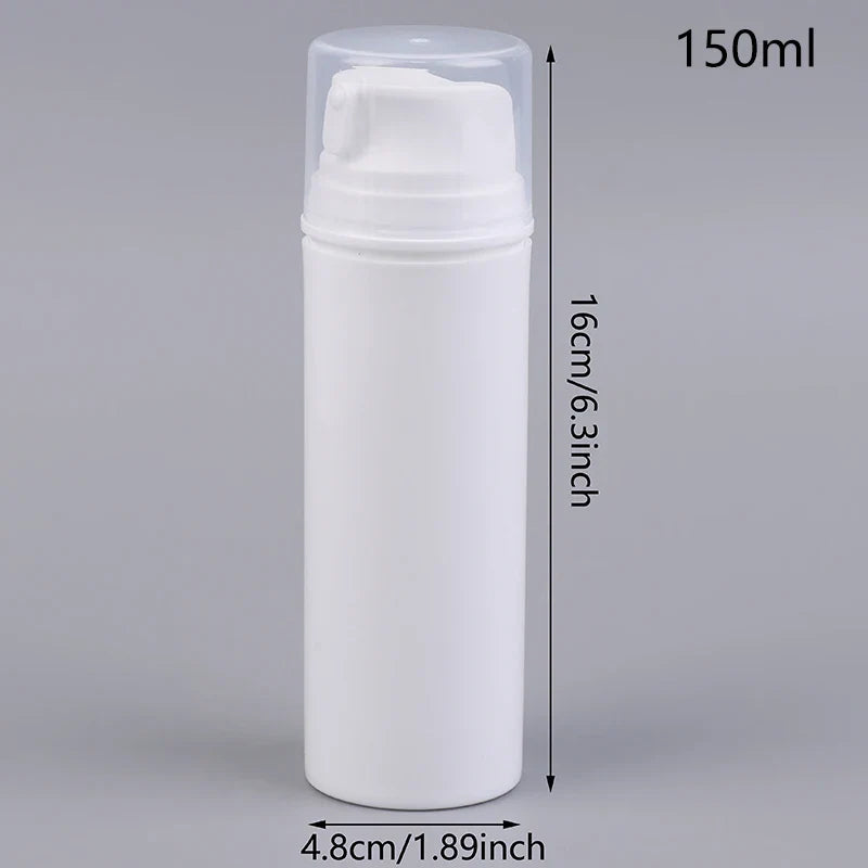 Airless Cosmetic Travel Size Vacuum Pump Bottles | Refillable Emulsion Dispenser Set